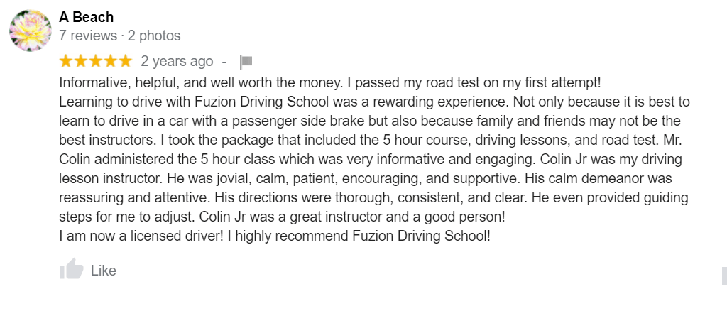 Fuzion Driving 10-min Fuzion Driving Reviews